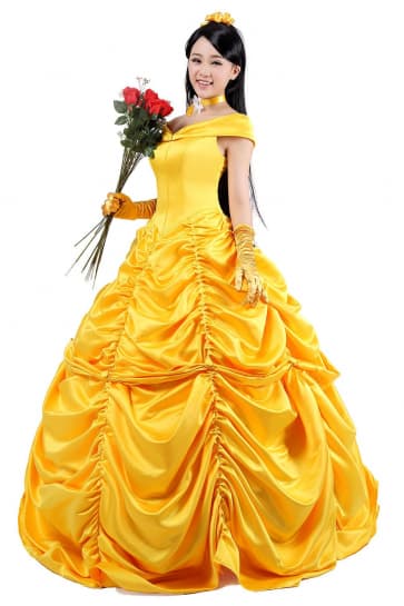 Disney Belle Princess Cosplay Outfit For Children and Adults Halloween ...