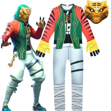 Fortnite Master Key Tiger Cosplay Costume with Masks