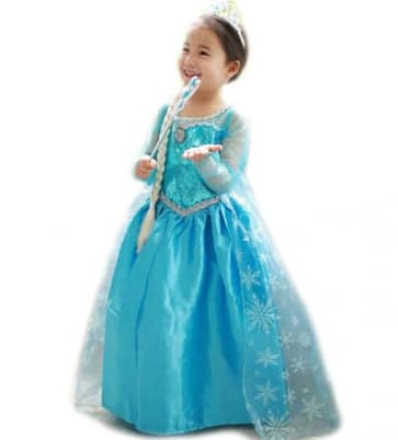 Girls Frozen Elsa Dress Costume