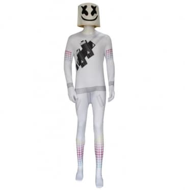 Complete Marshmello Suit With Mask Costume