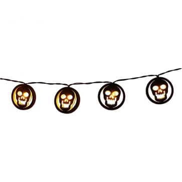 Skull Bat Witch Spider Web LED Lights Halloween Decoration 3M