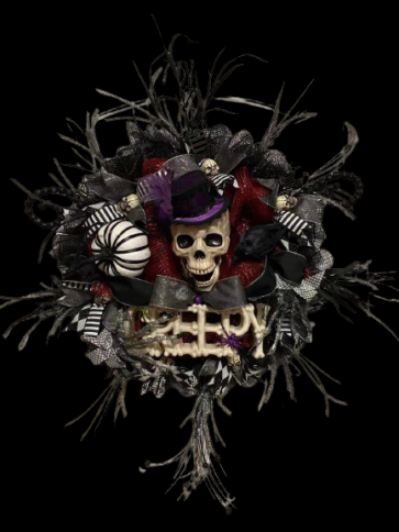Skull Door Halloween Decoration Set