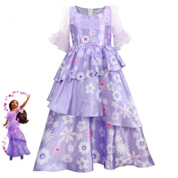 Encanto Isabela Madrigal Dress Kids Cosplay Costume