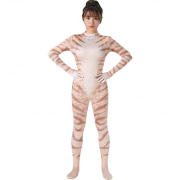 Tiger Stripes Lycra Bodysuit Cosplay Costume