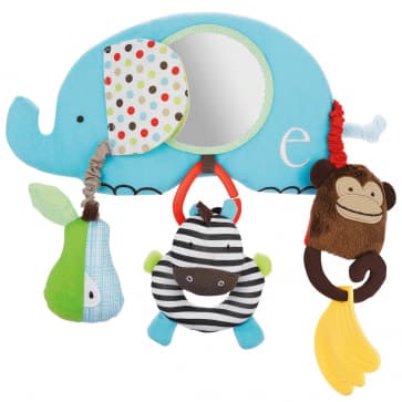 Skip Hop Alphabet Zoo Stroller Bar Toys Elephant Mirror