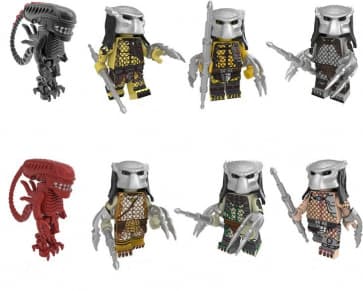 Lego Brick Aliens and Predator Complete Collection