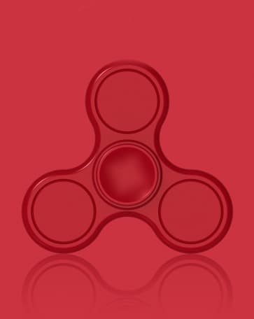 Red Poker Chip Fidget Spinner