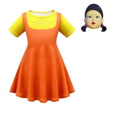 Squid Game Robot Girl Mugunghwa Red Light Green Light Costume