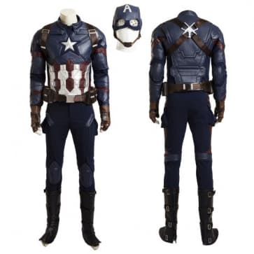 Complete Captain American Cosplay Costume With Shield