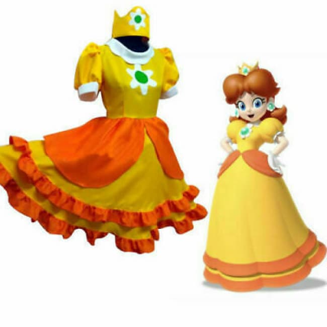 Princess Daisy Cosplay Costume Dress | Costume Mascot World