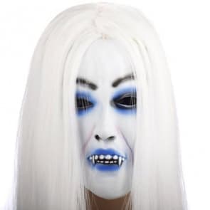 Halloween White Zombie Ghost Face Mask Costume