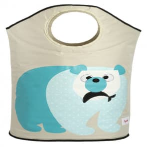 3 Sprouts Canvas Storage Laundry Hamper Polar Bear