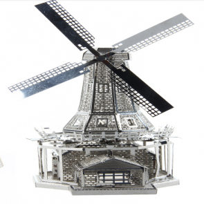 DIY 3D Stainless Steel Metal Puzzle Laser Cut-Dutch Windmill
