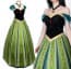 Frozen Anna Green Dress Complete Cosplay Costume For Adults Halloween Costume
