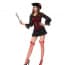 Halloween Masquerade Ball Women Pirate Red Lace Dress Costume