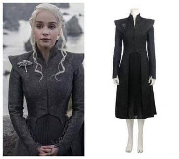 New Style Daenerys Targaryen Grey Cosplay Costume