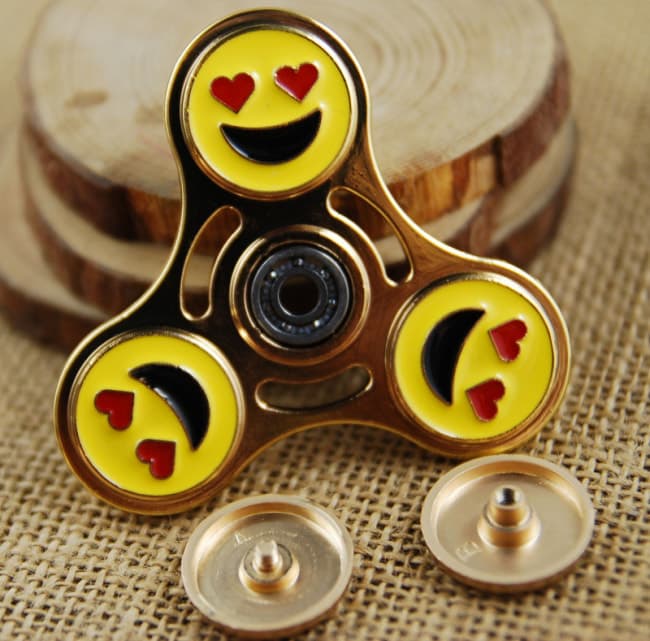 love emoji fidget spinner