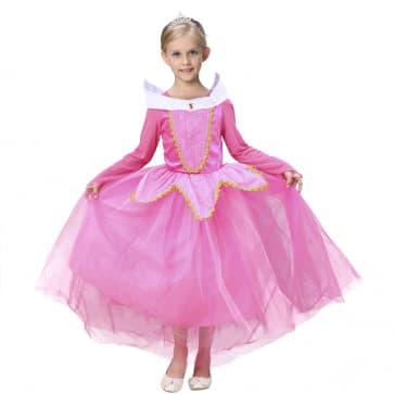Disney Aurora Sleeping Beauty Princess Cosplay Costume Dress For Girls Halloween Costume