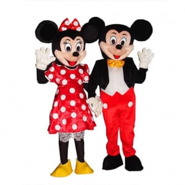 Giant Mickey and Minnie Mouse Mascot Costume Set