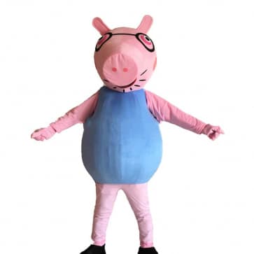 Giant Daddy Pig Peppa Pig Mascot Costume