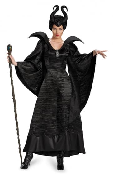 Disney Maleficent Black Princess Cosplay Costume Dress For Adults Halloween Costume